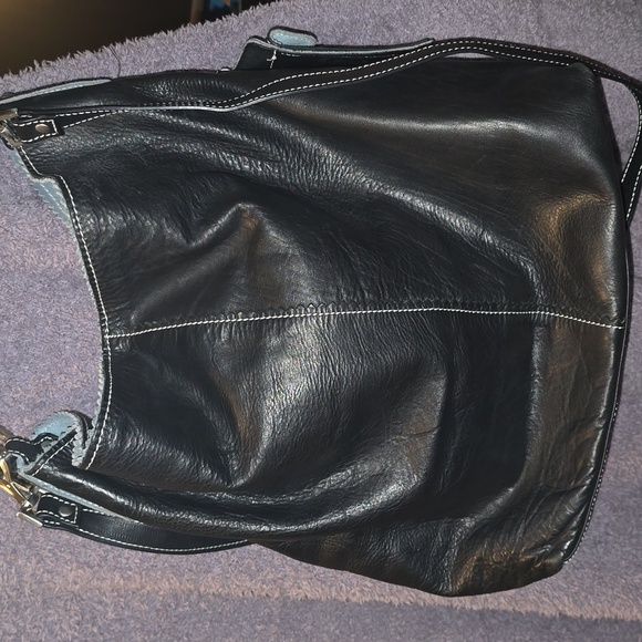 Barr Bella Black Leather Hobo Bag - Picture 5 of 10
